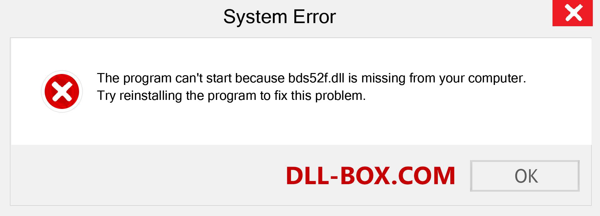  bds52f.dll file is missing?. Download for Windows 7, 8, 10 - Fix  bds52f dll Missing Error on Windows, photos, images